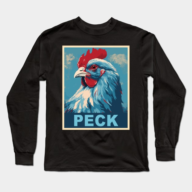 Pun Chicken Gifts Men Kids Women Meme Funny Chicken Long Sleeve T-Shirt by KsuAnn